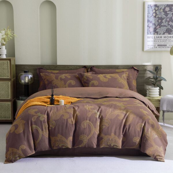 Premium Quality Lu Brocade Bedding Set HS12 - Image 3