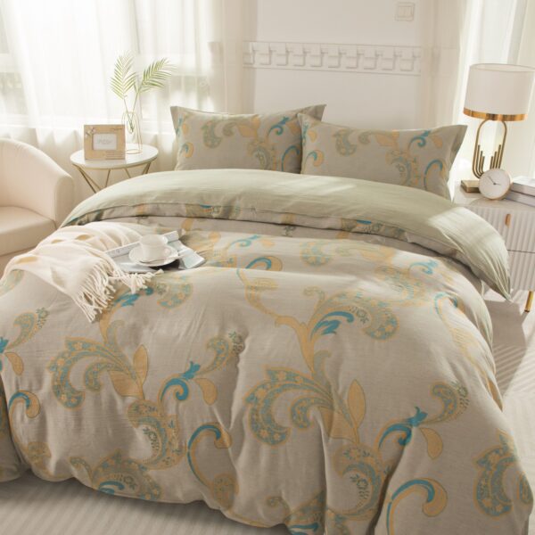 Premium Quality Lu Brocade Bedding Set HS12 - Image 4
