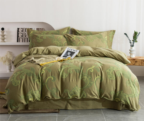 Premium Quality Lu Brocade Bedding Set HS12 - Image 2